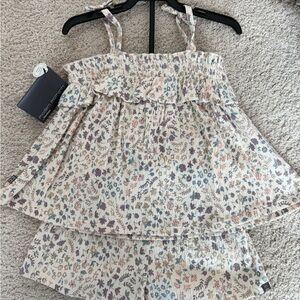 Modern Moments Floral Print Sleeveless Top and Shorts Set